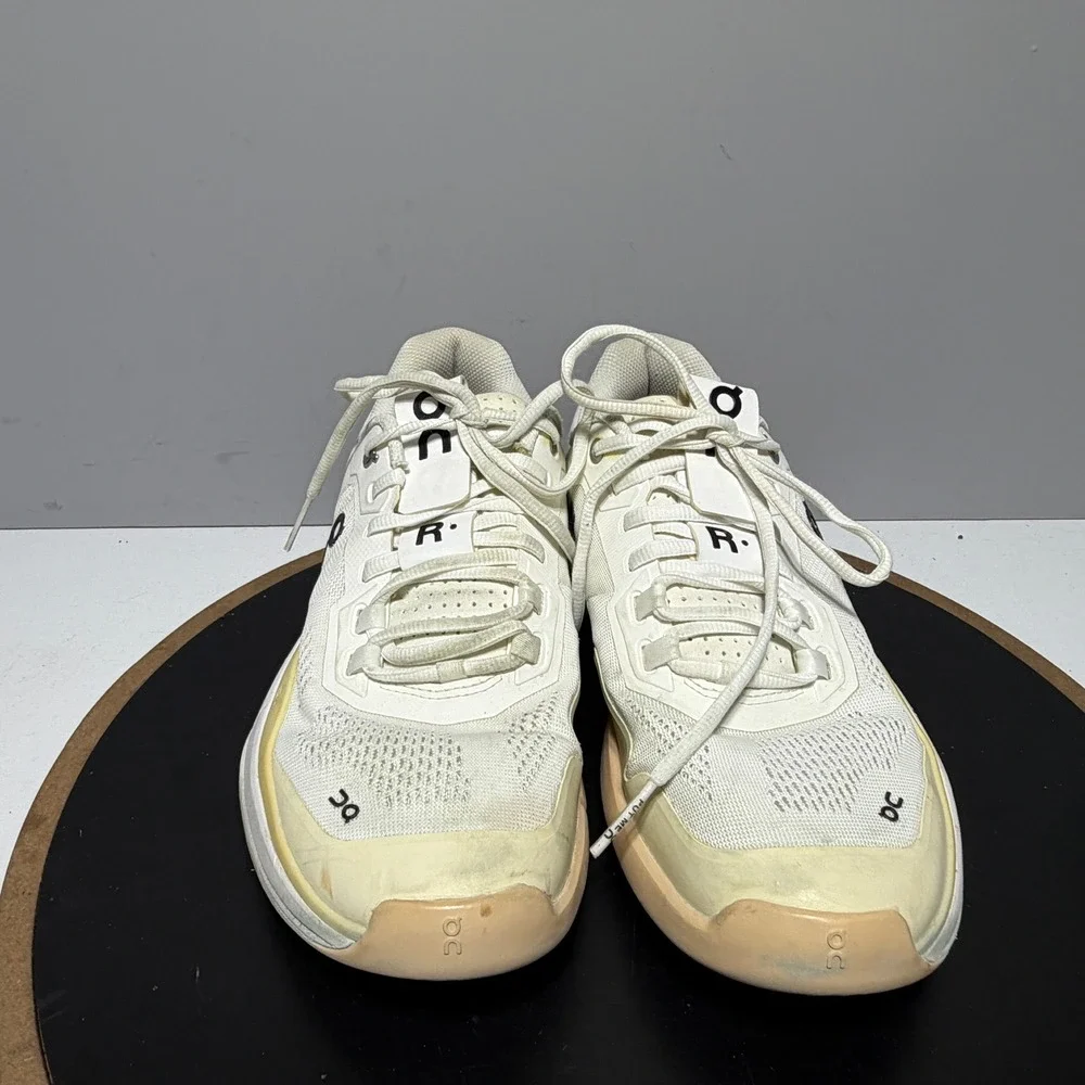 On Running The Roger Pro Women 9.5 Athletic Tennis Shoes White Sand Athleisure
